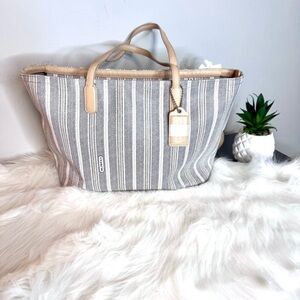 Coach Legacy Ticking Stripe Tote GUC